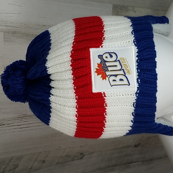 LABATT BLUE Beer Heavy Winter Hat/Beanie,  Adult - Picture 3 of 11